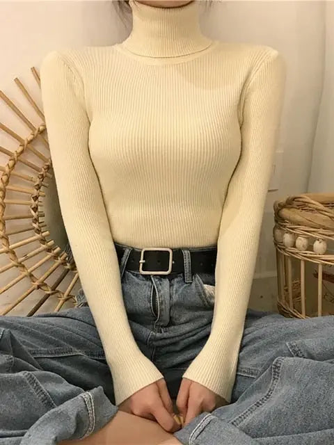 Damen Rollkragenpullover Für Frauen Mivona