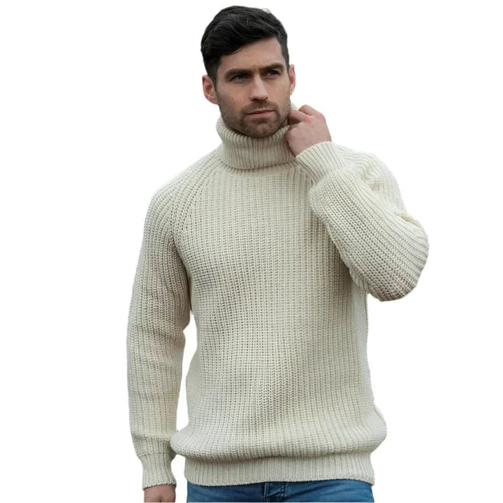 Warme Herren Pullover mit hohem Kragen Mivona