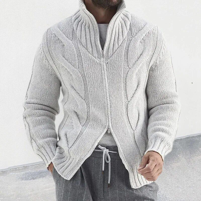 Rollkragen-Strickjacke für Herren Mivona