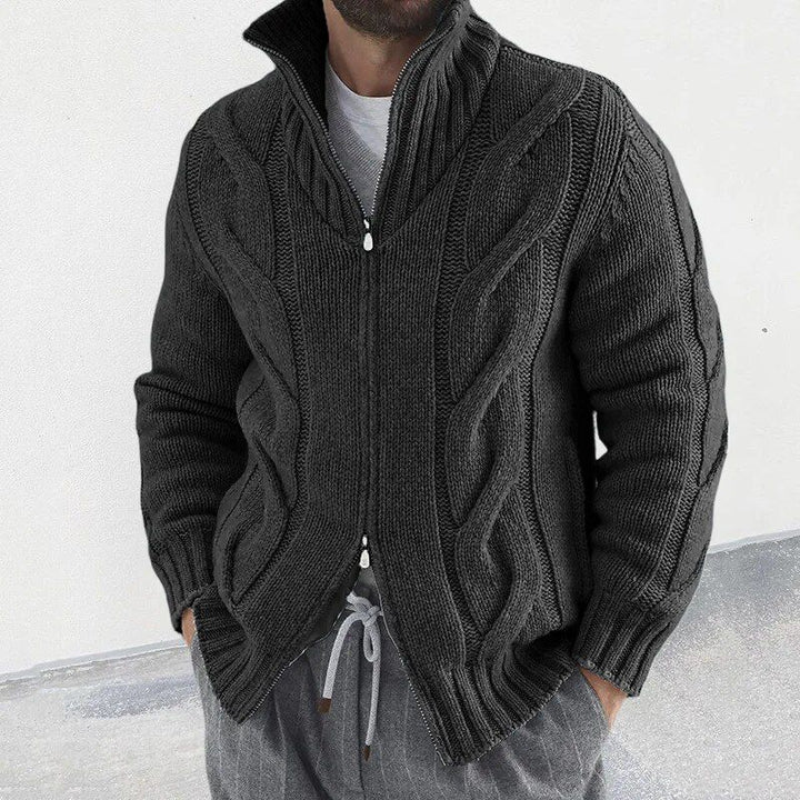 Rollkragen-Strickjacke für Herren Mivona