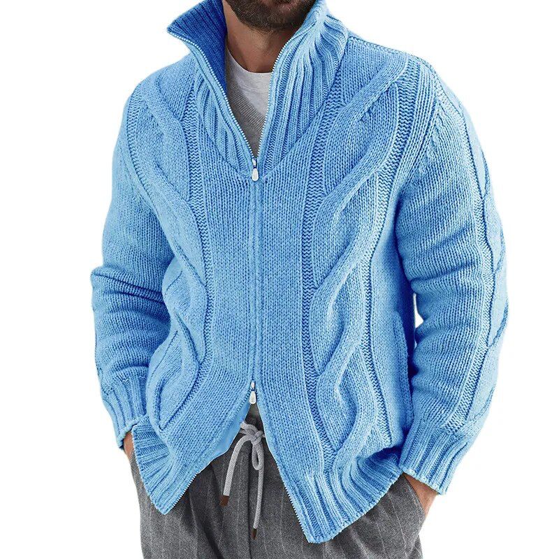 Rollkragen-Strickjacke für Herren Mivona