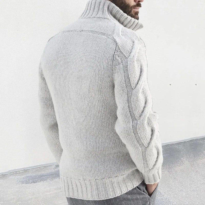 Rollkragen-Strickjacke für Herren Mivona