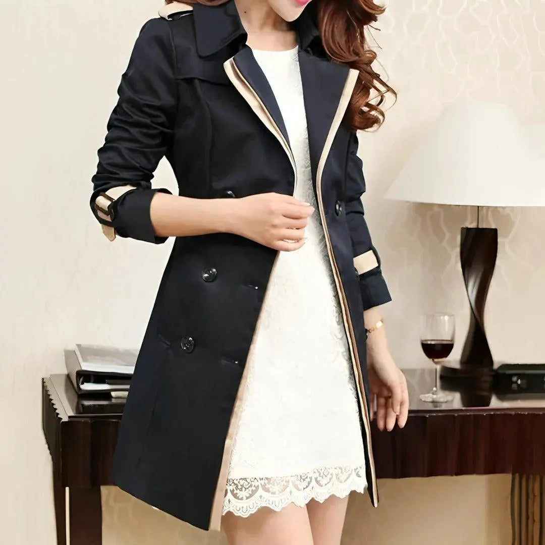 Eleganter und robuster Trenchcoat mit klassischem Design für Damen Mivona
