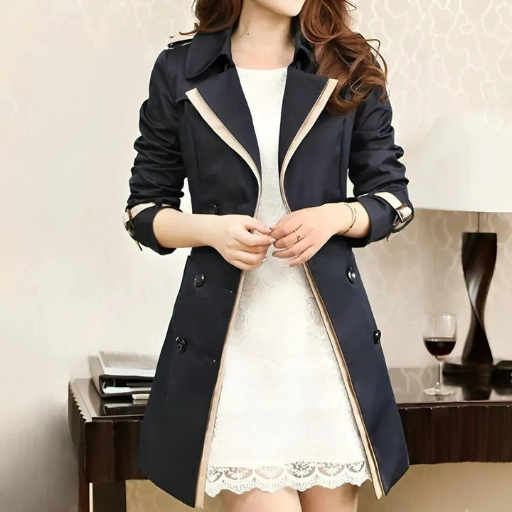 Eleganter und robuster Trenchcoat mit klassischem Design für Damen Mivona