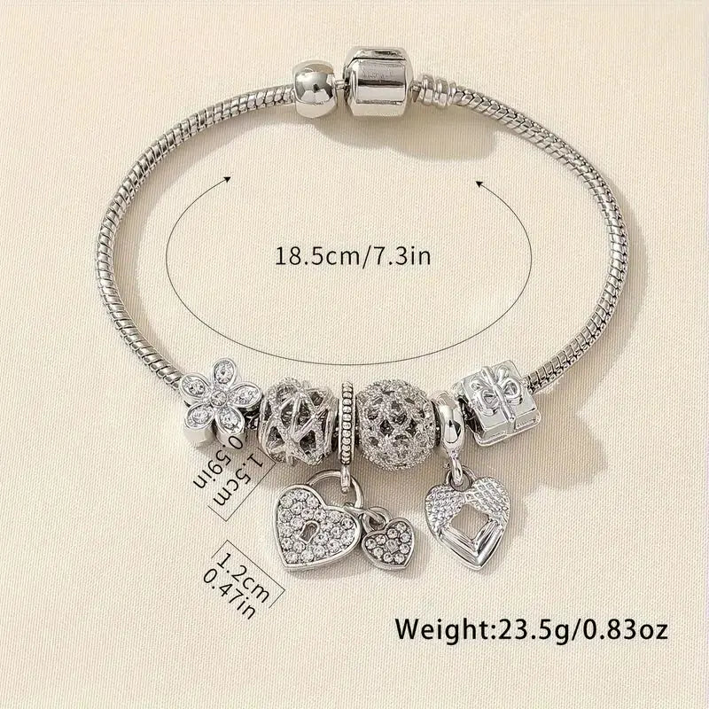 Modisches Armband mit Strasssteinen und Blumen für Damen Mivona