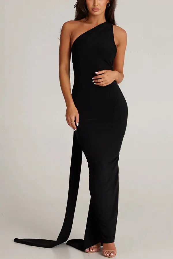 Serenity rückenfreies Maxikleid mit elegantem Fall für Damen Mivona