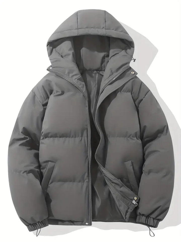 Übergroße Steppjacke mit Kapuze für Winter Damen