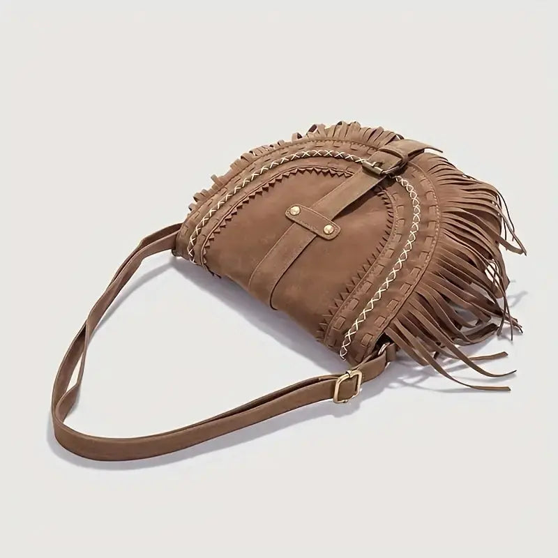 Wildleder-Schultertasche mit Zeitloser Eleganz für Damen Mivona