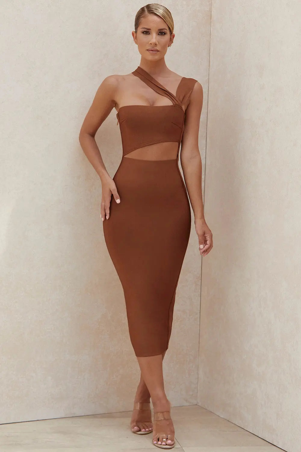 Midi Bandage Kleid mit Cut Outs für Frauen Mivona