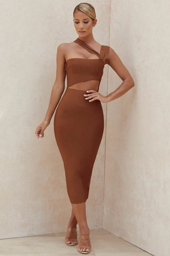 Midi Bandage Kleid mit Cut Outs für Frauen Mivona