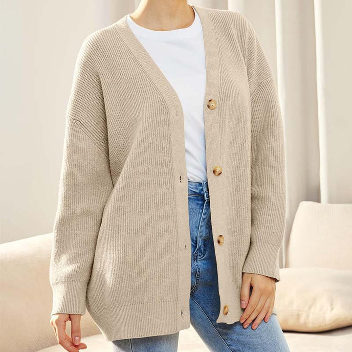 Klassische Offene Strickjacke Für Gemütliches Layering Für Frauen Mivona