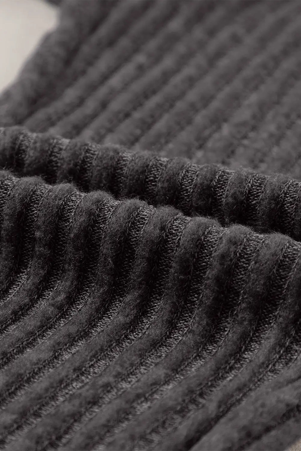 Dunkelgraue Strickleggings Mit Breitem Bund Für Frauen Mivona