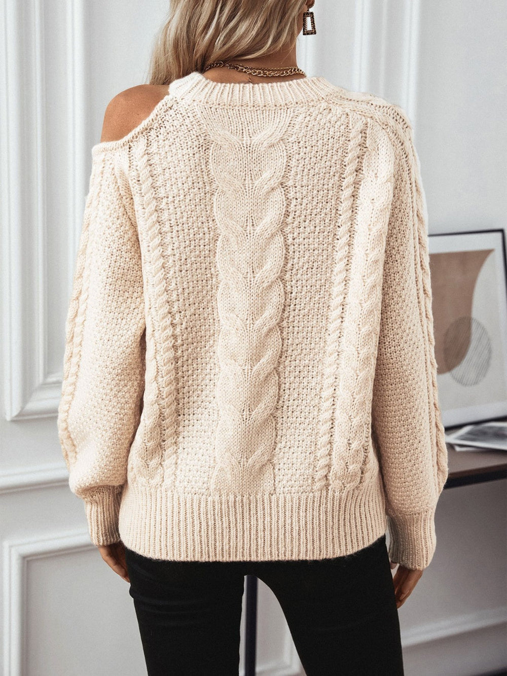 Schicker Strickpullover Mit Off-Shoulder-Design Für Frauen Mivona