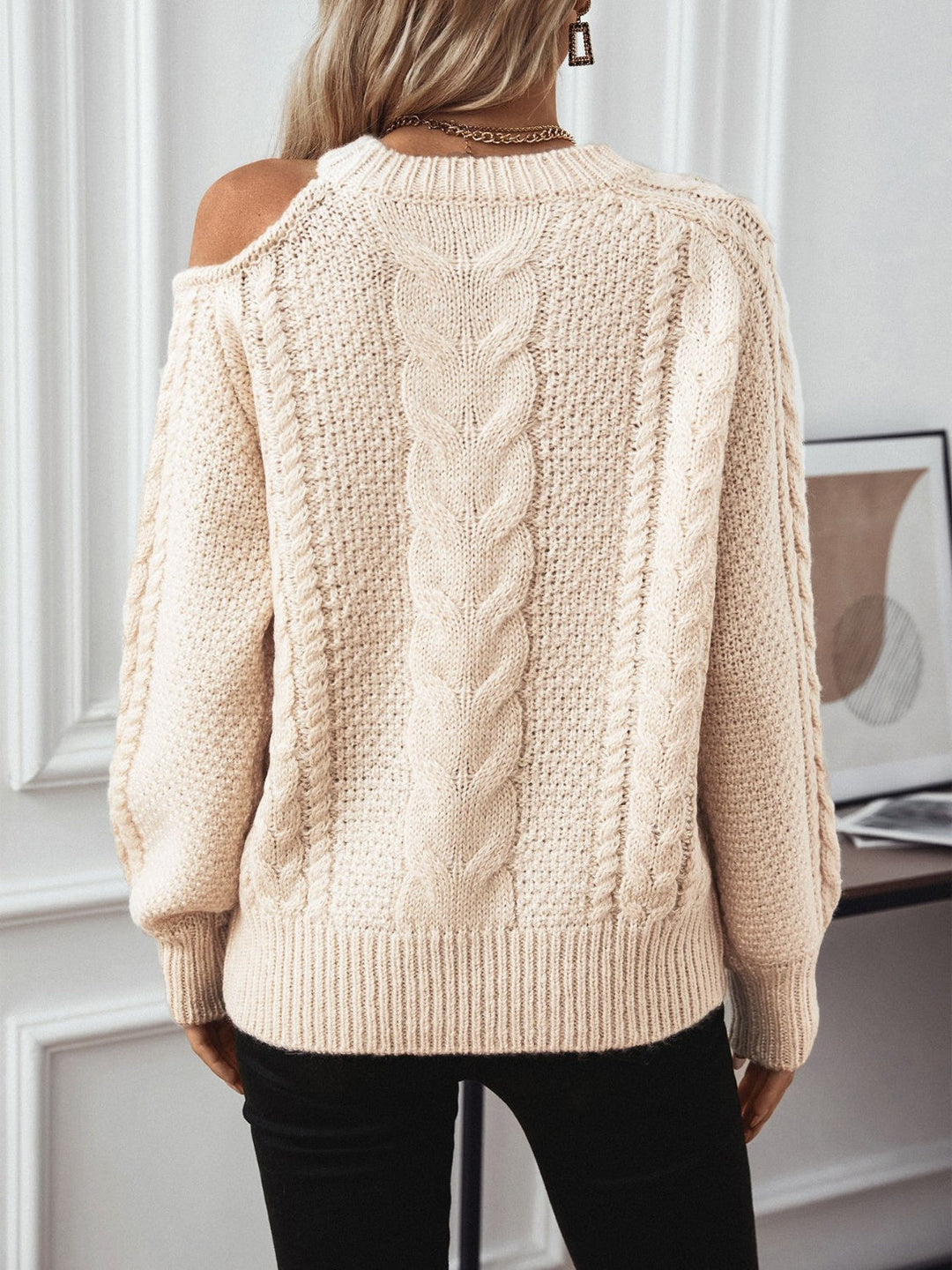Schicker Strickpullover Mit Off-Shoulder-Design Für Frauen Mivona
