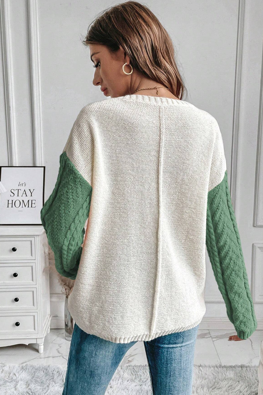 Eleganter Strickpullover mit V-Ausschnitt für Frauen Mivona