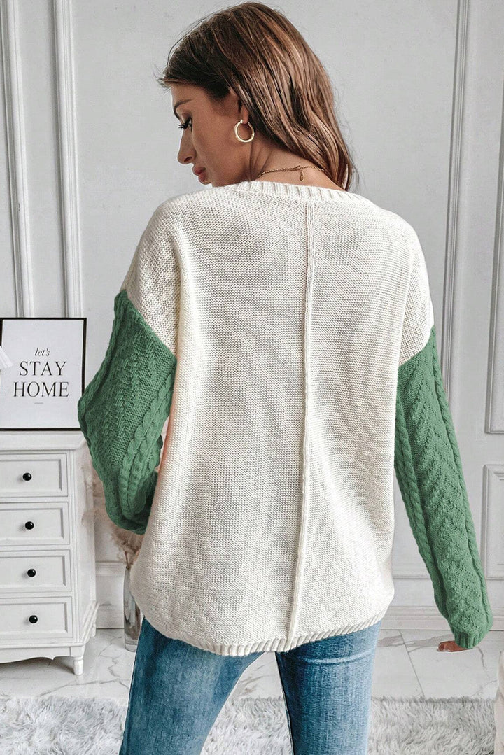 Eleganter Strickpullover mit V-Ausschnitt für Frauen Mivona