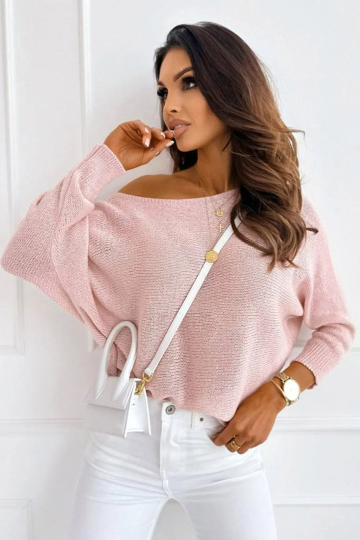 Rosa Strickpullover mit Schleifen-Details Für Frauen Mivona