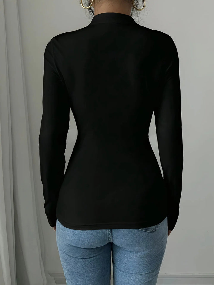 Langarmshirt mit Knoten-Details und Slim-Fit-Passform für Frauen Mivona