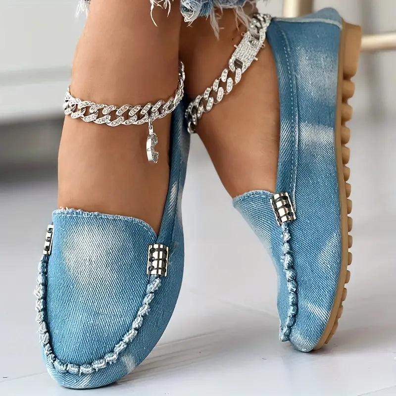 Loafers mit Denim-Design und entspanntem Sitz Für Frauen Mivona