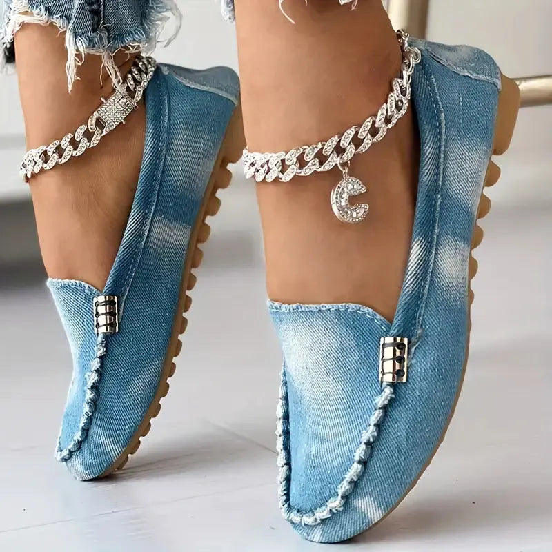 Loafers mit Denim-Design und entspanntem Sitz Für Frauen Mivona