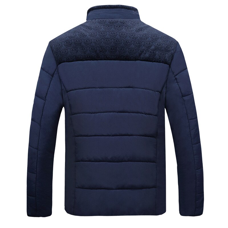 Herren Winterjacke Mit Hohem Kragen Und Reißverschluss Frontdesign