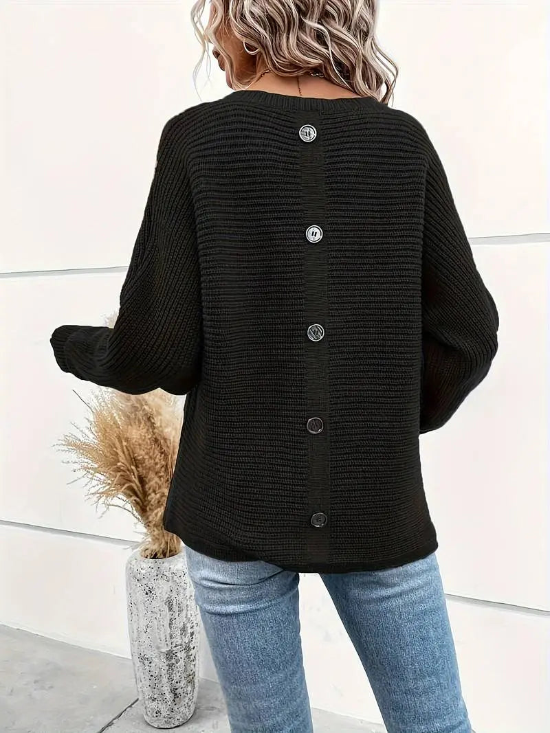 Eleganter Rundhals-Pullover Für Frischen Frühlingsstil Für Frauen Mivona