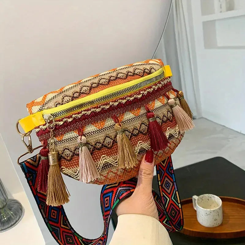 Retro Schultertasche im ethnischen Stil mit Charme für Frauen Mivona