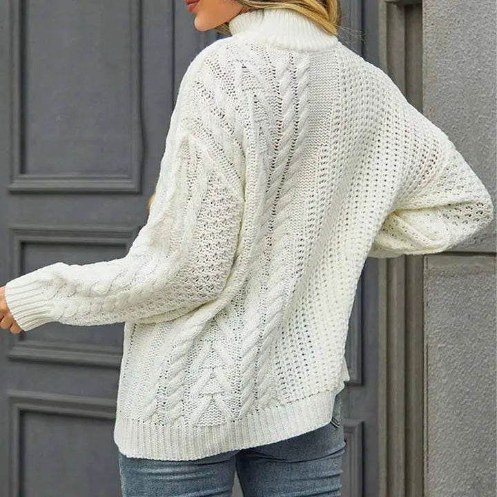 Lockerer Zopfmuster-Strickpullover Für Frauen Mivona
