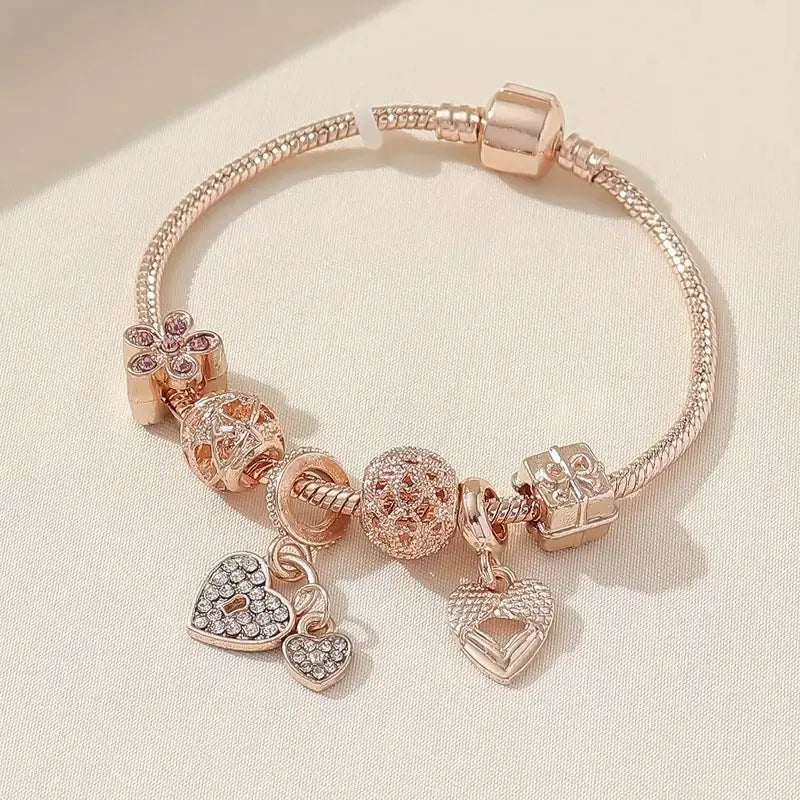 Modisches Armband mit Strasssteinen und Blumen für Damen Mivona