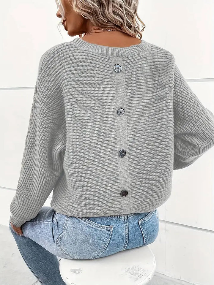 Eleganter Rundhals-Pullover Für Frischen Frühlingsstil Für Frauen Mivona