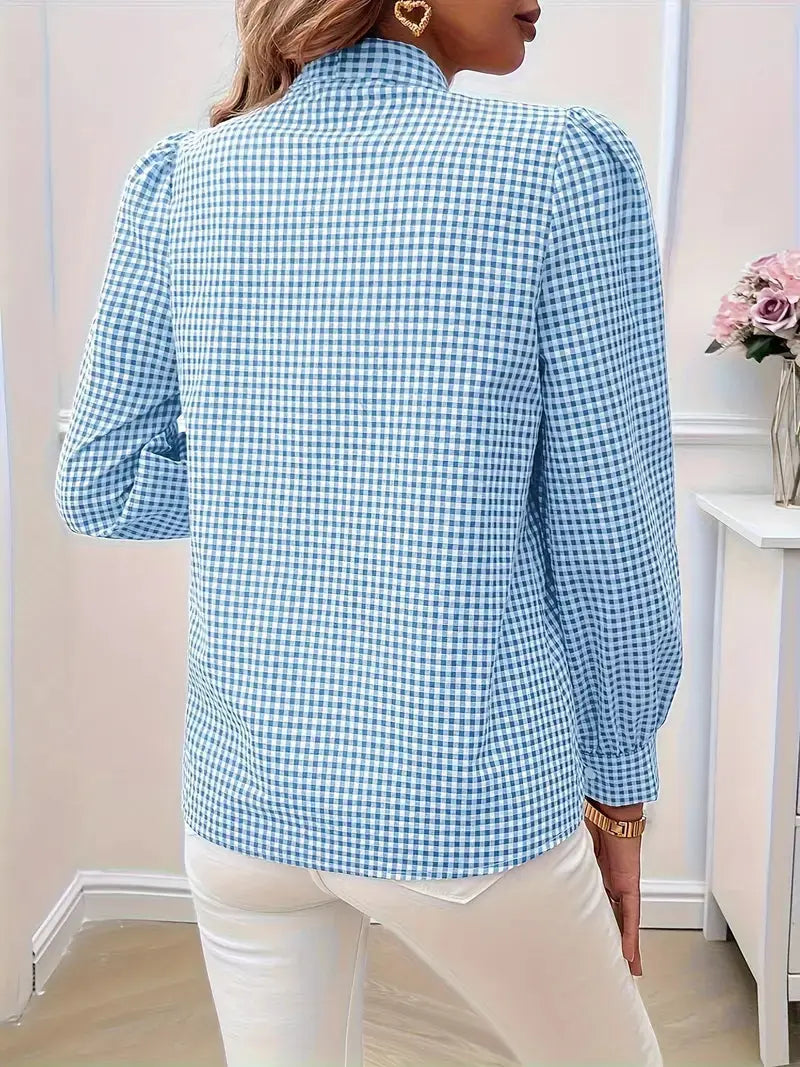 Elegante Baumwollbluse mit Schleifendetail für Frauen Mivona