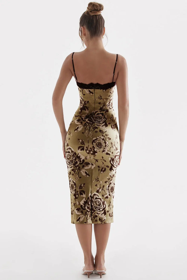 Midikleid mit Blumenmuster und müheloser Eleganz für Frauen Mivona