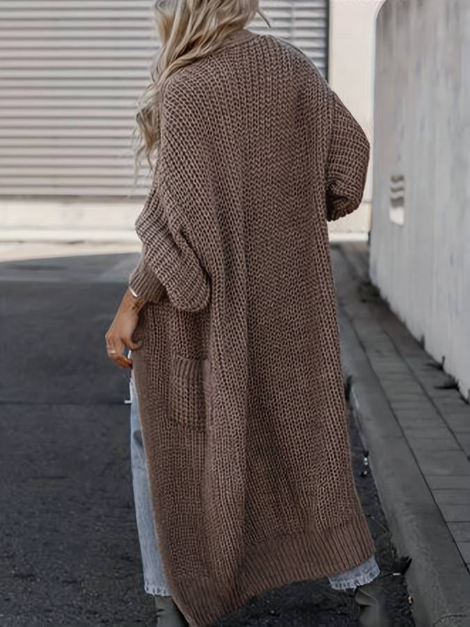 Klassische Lange Strickweste Für Müheloses Layering Und Stil Für Frauen Mivona