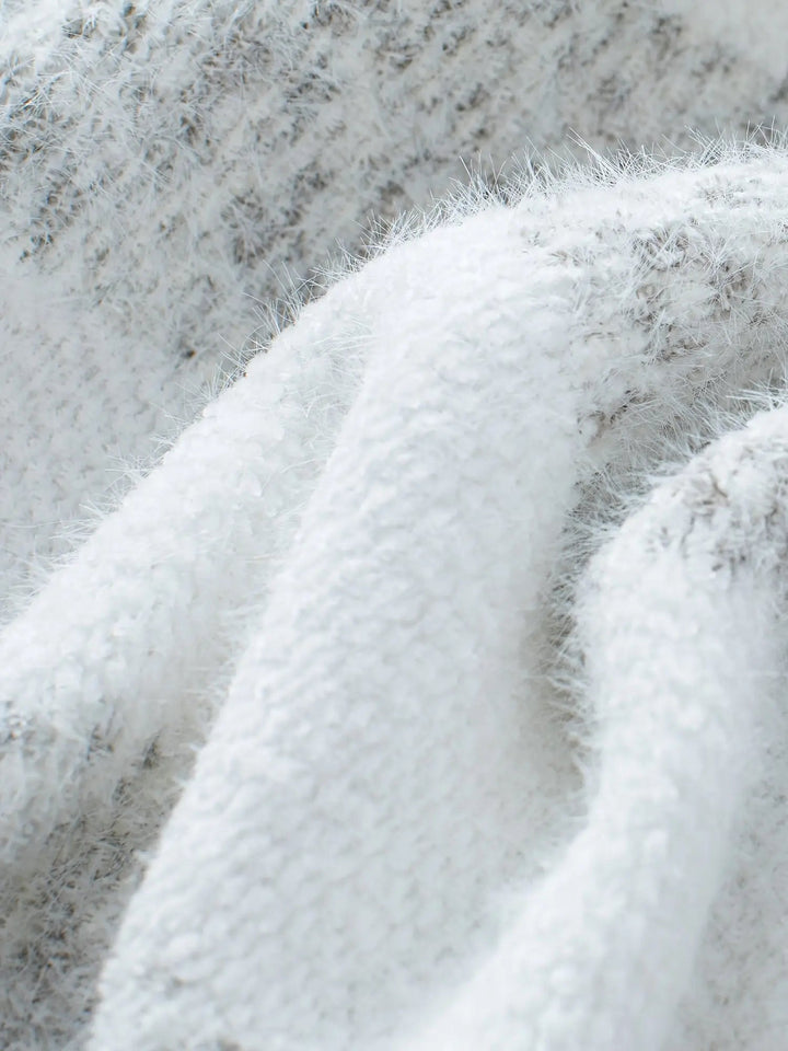 Gestreifter Rollkragen Winter Strickpullover Damen