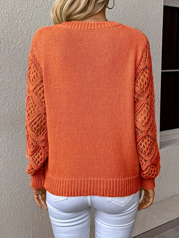 Luxuriöser Gerippter Strickpullover für Frauen Mivona