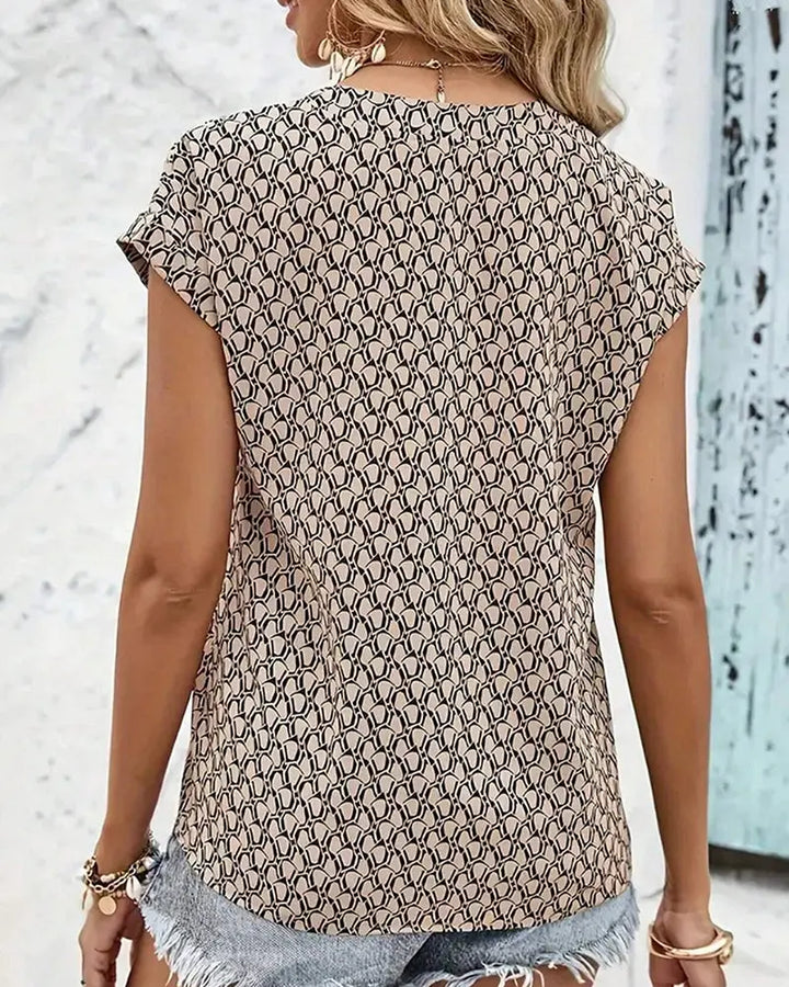 Bluse mit V Ausschnitt und elegantem Schnitt für Damen Mivona