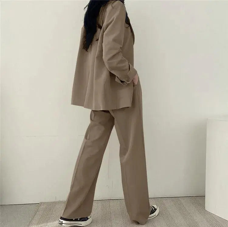 Elegantes Tailliertes Blazer und Gerade Hose Set Für Frauen Mivona