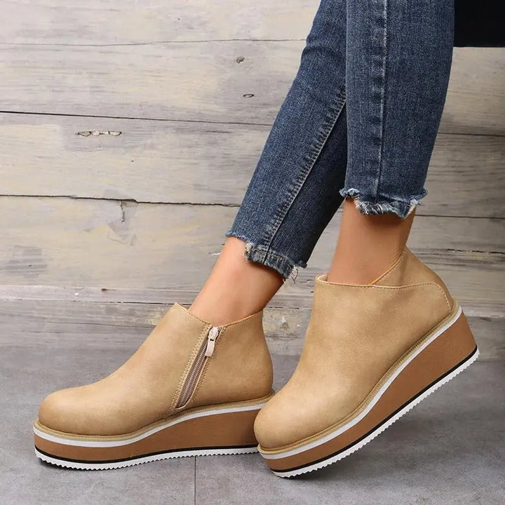 Stilvolle Plateau-Stiefeletten Für Frauen Mivona