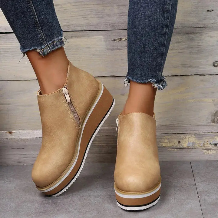 Stilvolle Plateau-Stiefeletten Für Frauen Mivona