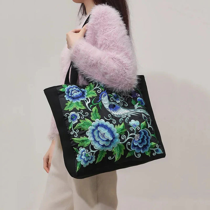 Bestickte Tote Bag mit kreativem Detail für Frauen