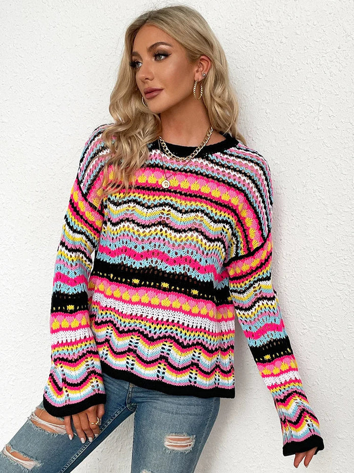 Eleganter Häkelpullover Für Zeitlosen Stil Und Komfort Für Frauen Mivona