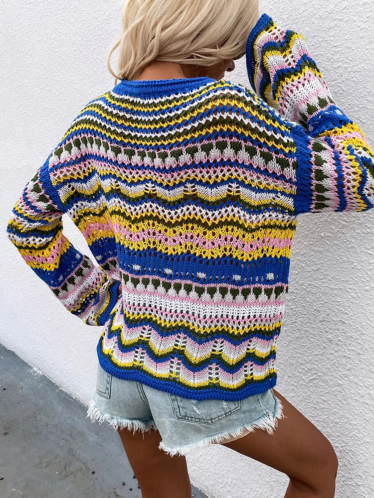 Eleganter Häkelpullover Für Zeitlosen Stil Und Komfort Für Frauen Mivona