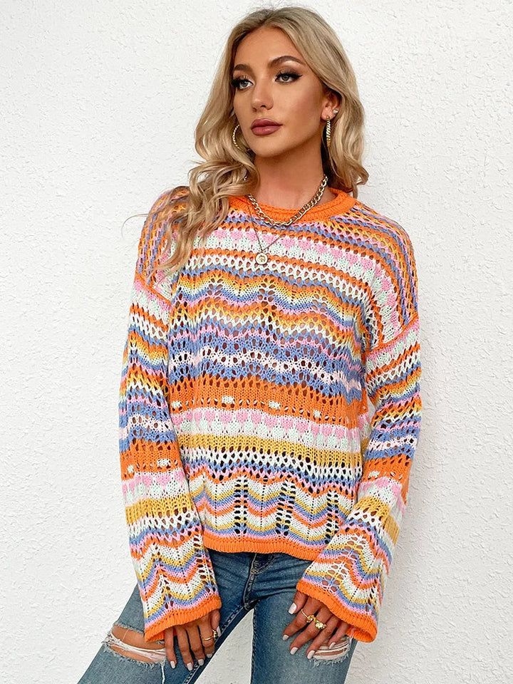 Eleganter Häkelpullover Für Zeitlosen Stil Und Komfort Für Frauen Mivona