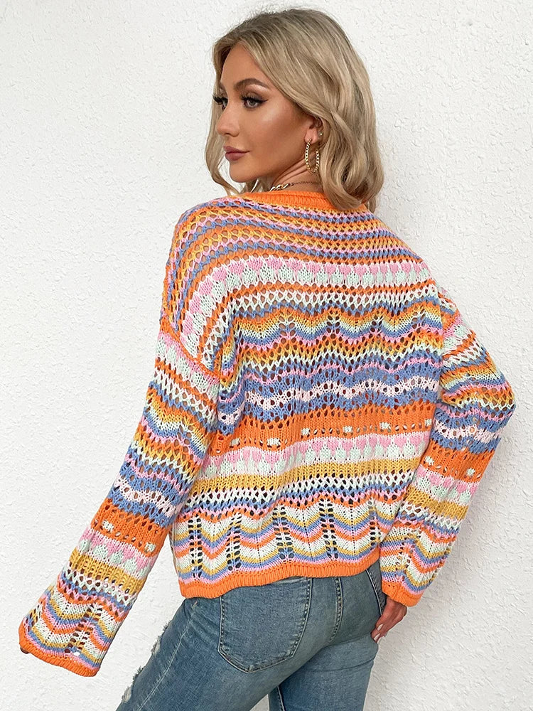 Eleganter Häkelpullover Für Zeitlosen Stil Und Komfort Für Frauen Mivona