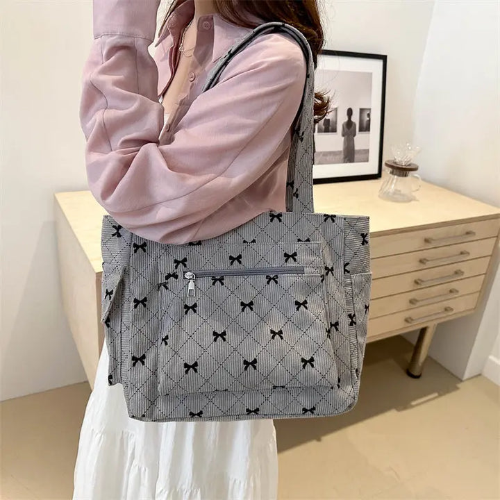 Tote Bag mit Schleifenmuster und femininer Ausstrahlung für Frauen Mivona