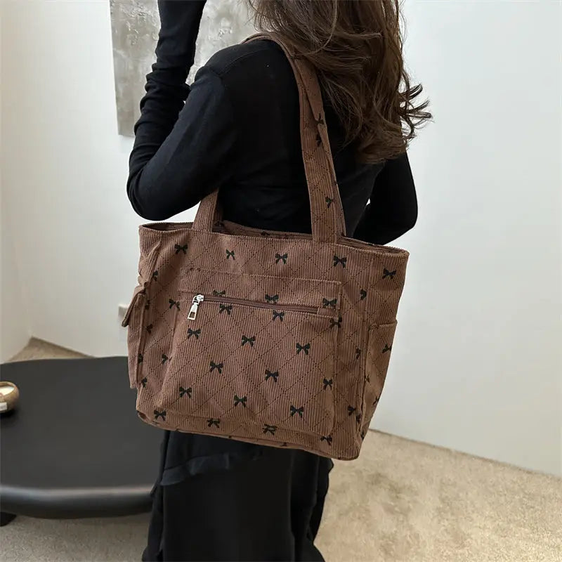 Tote Bag mit Schleifenmuster und femininer Ausstrahlung für Frauen Mivona