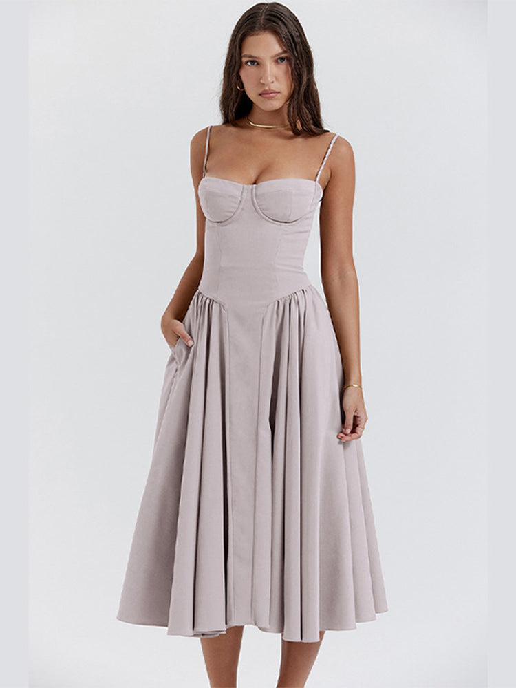 Taillenformendes Sommerkleid mit schmeichelnder Passform für Frauen Mivona