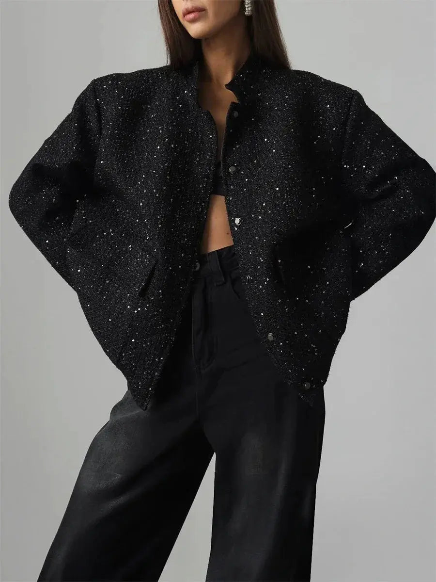 Blazer mit Glitzerfäden und edlem Strukturgewebe für Frauen Mivona