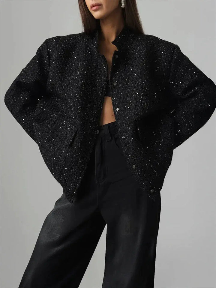 Blazer mit Glitzerfäden und edlem Strukturgewebe für Frauen Mivona