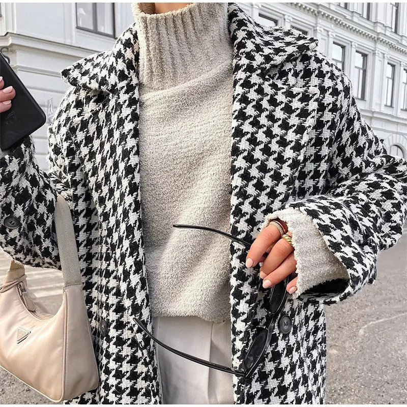 Gemusterter Trenchcoat mit tailliertem Schnitt für Frauen Mivona
